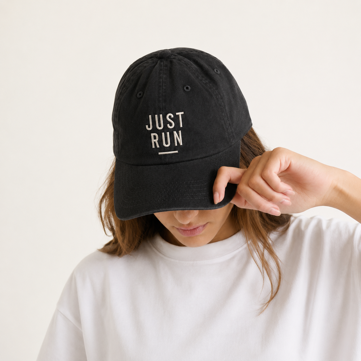 JUST RUN Dad Cap
