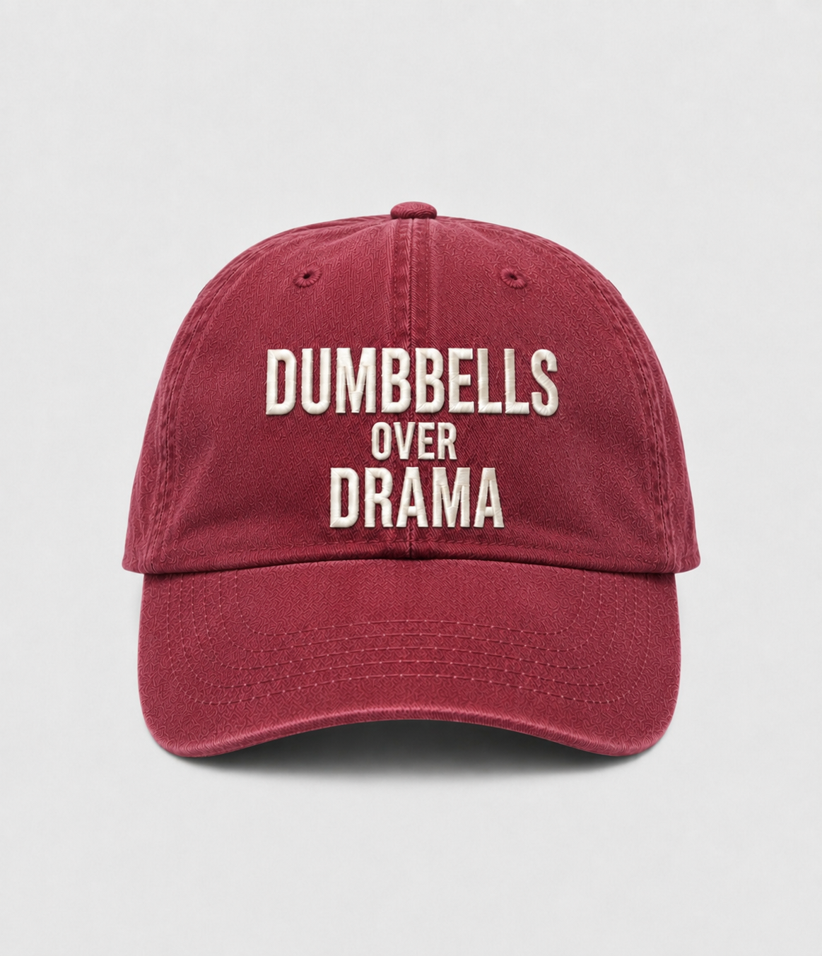 DUMBBELLS OVER DRAMA Dad Cap